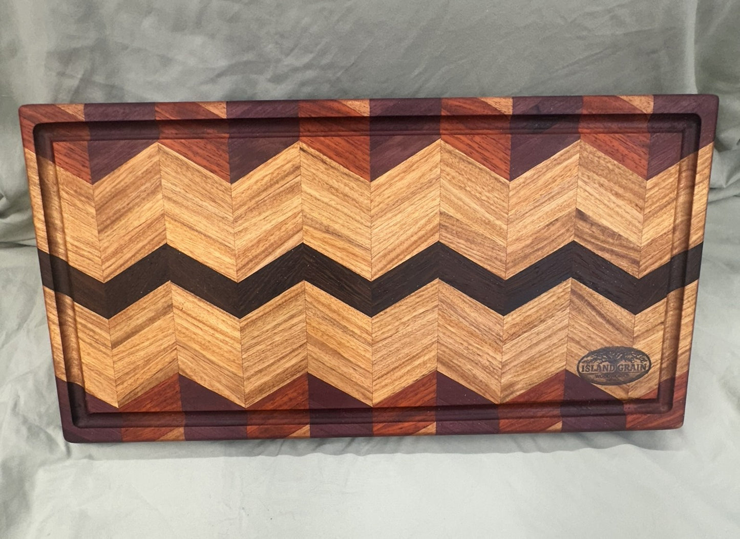 Hardwood 3D Chevron Cutting board