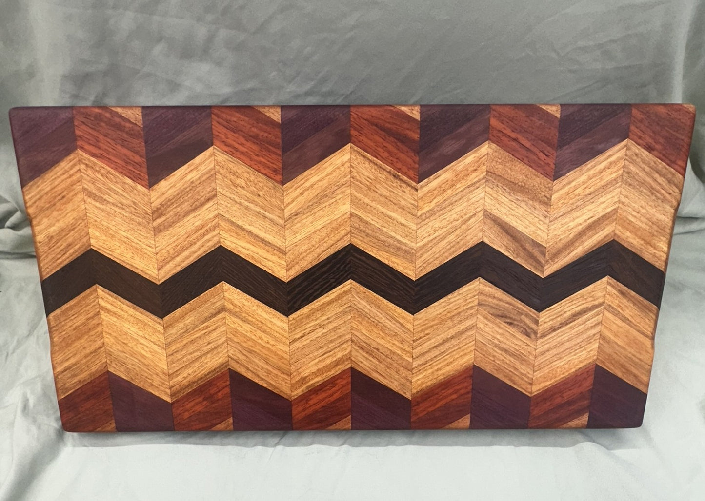 Hardwood 3D Chevron Cutting board