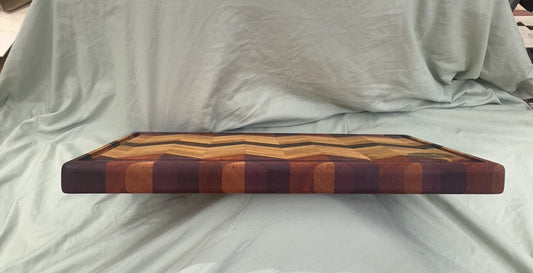 Hardwood 3D Chevron Cutting board