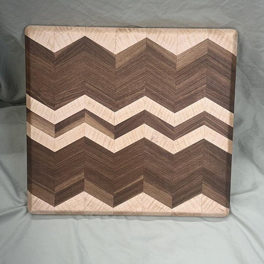 Hardwood 3D Chevron Cutting Board